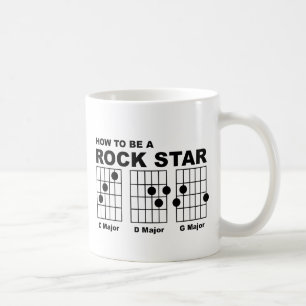 Rockstar Gitarrenakkord Lustiger Becher Humor Kaffeetasse