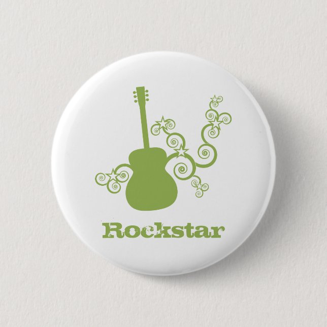 Rockstar-Gitarrenschaltfläche, LimeGreen2 Button (Vorderseite)