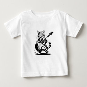 Rockstar-Katze-Gitarren-Solo – Lustiges Geschenk f Baby T-shirt