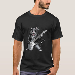 Rockstar-Katze-Gitarrist Cool Band Musikliebhaber T-Shirt