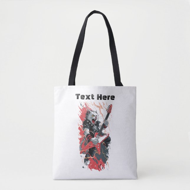 Rockstar-Katze Tasche (Vorderseite)