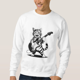 Rockstar Katzen Gitarren Solo – Lustiges Musiklieb Sweatshirt