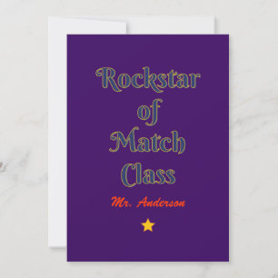 Rockstar-Klasse Dankeskarte