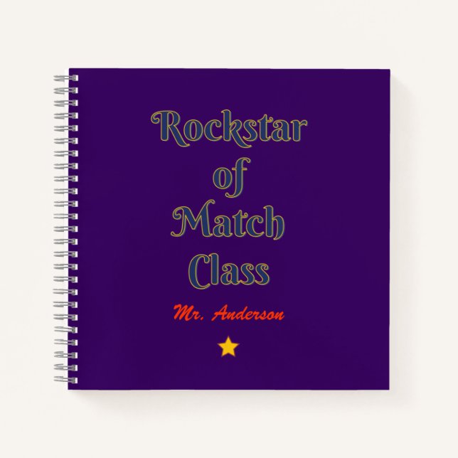 Rockstar-Klasse Notizbuch (Vorderseite)