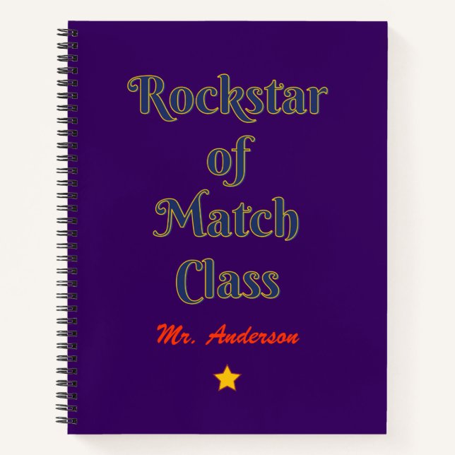 Rockstar-Klasse Notizbuch (Vorderseite)
