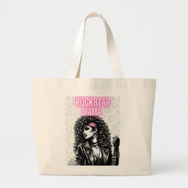 Rockstar Mama: Channel Deine innere Rock-Goddess Jumbo Stoffbeutel (Vorne)