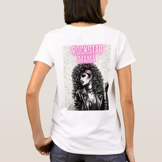 Rockstar Mama: Channel Deine innere Rock-Goddess T-Shirt (Rückseite)
