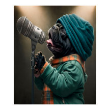 Rockstar Mops Bereit für den Charme