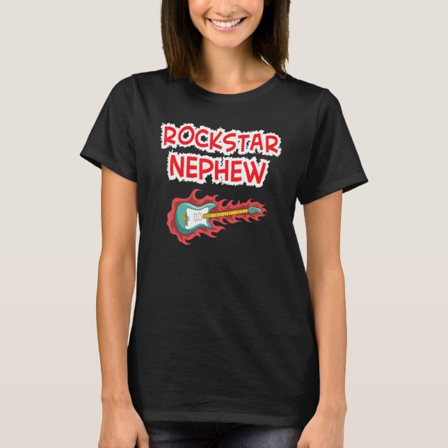 Rockstar Nephew Electric Gitarre Rock Mutter Vater T-Shirt (Vorderseite)