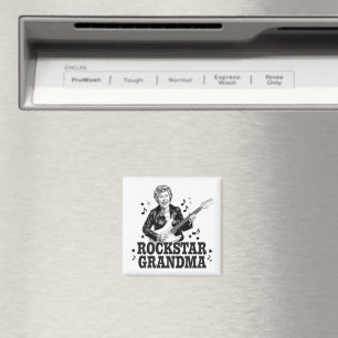 Rockstar-Oma – Lustiges und Retro-Musik-Design Magnet