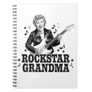 Rockstar-Oma – Lustiges und Retro-Musik-Design Notizblock