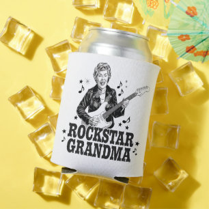 Rockstar Oma - Spaß und Retro Music Design Dosenkühler