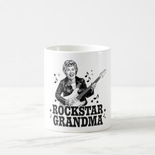 Rockstar Oma - Spaß und Retro Music Design Kaffeetasse