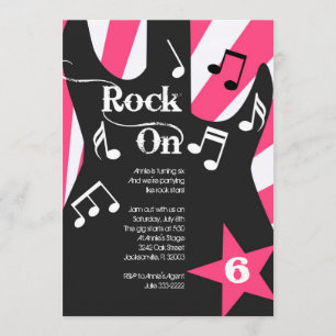 Rockstar Party Einladung