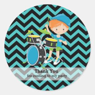 Rockstar-Party Runder Aufkleber