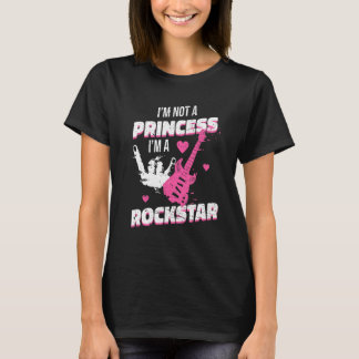 Rockstar Princess Pink Roll Ich bin keine Prinzess T-Shirt