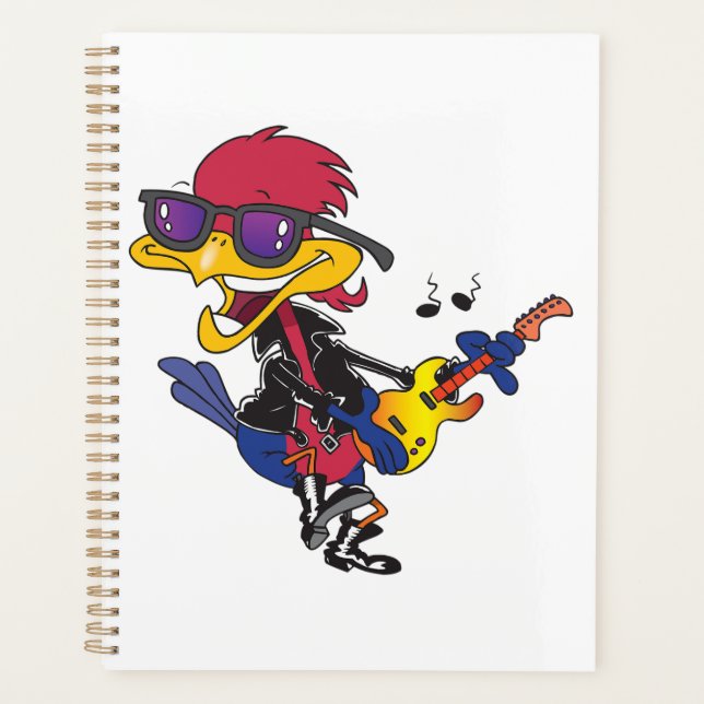 Rockstar Roadrunner Bird Playing Guitar (Devant)