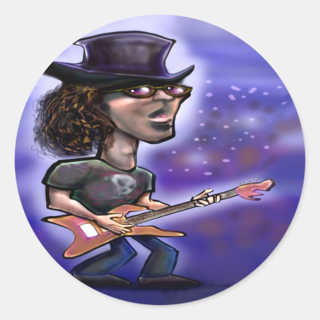 Rockstar Runder Aufkleber (Vorderseite)