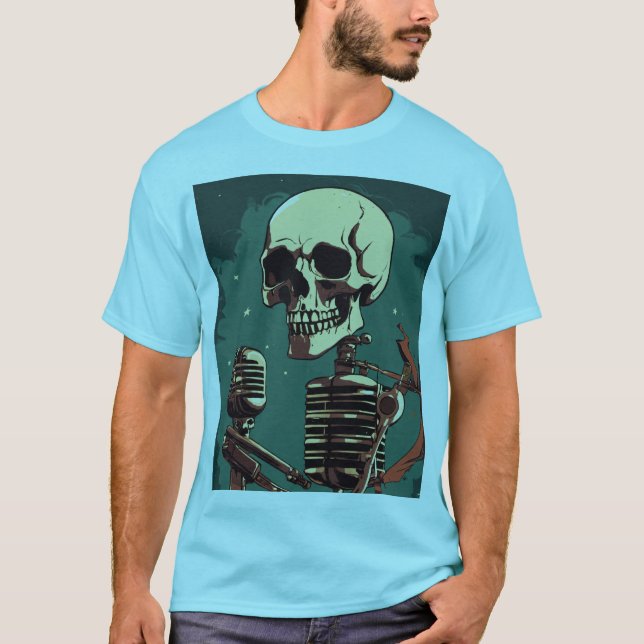 Rockstar-Schädel-T - Shirt (Vorderseite)