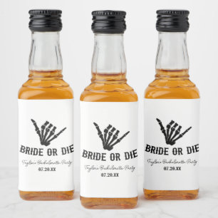Rockstar Skeleton Junggeselinnen-Abschied überbrüc Alkoholflaschenetikett