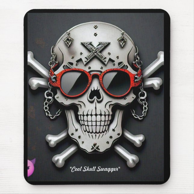"Rockstar Skull Coolness" Mousepad (Vorne)