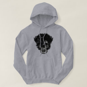 Rockstar-Totenschädel mit wildem Haar Hoodie
