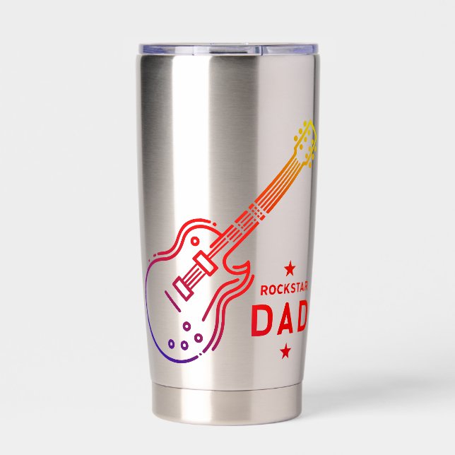 Rockstar Vater Guitar Thermobecher (Vorderseite)