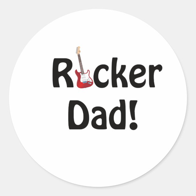 Rockstar-Vater Runder Aufkleber (Vorderseite)