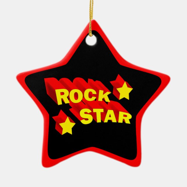 Rockstar-Verzierung Keramikornament (Vorne)