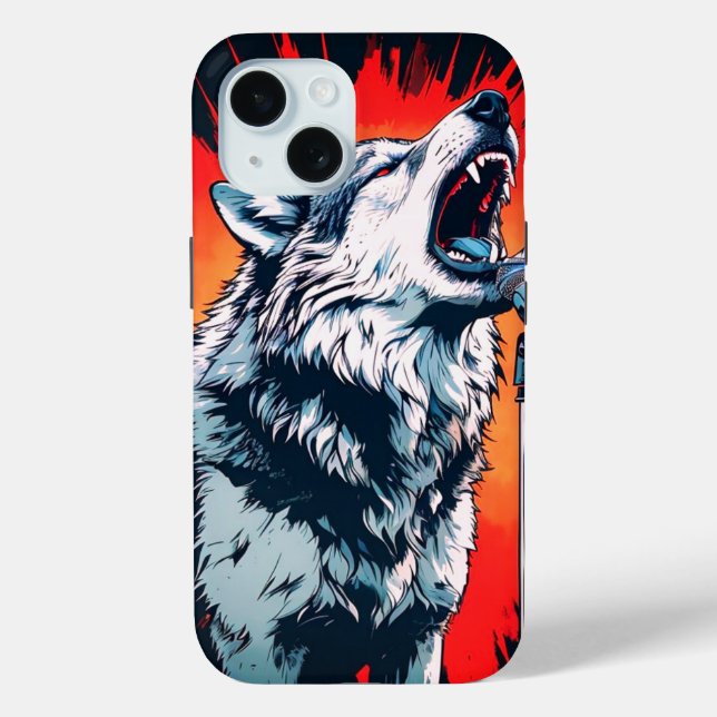 Rockstar Wolfie Case-Mate iPhone Hülle (Rückseite)