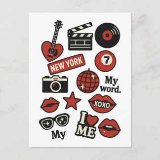 rockstars aesthetic postkarte