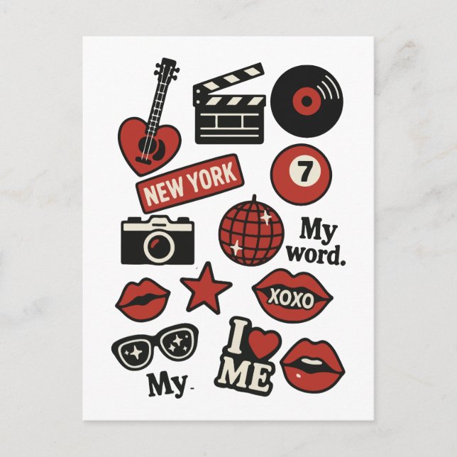 rockstars aesthetic  postkarte (Vorderseite)