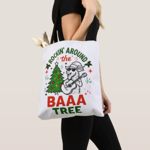 Rockt um den Baum mit einer coolen Weihnachtsziege Tasche