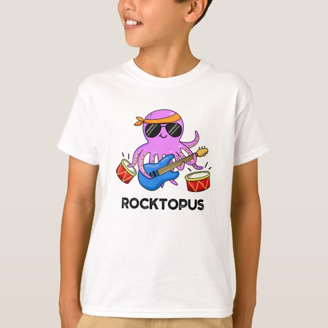 Rocktopus Funny Rock Band Octopus Pub T-Shirt (Vorderseite)
