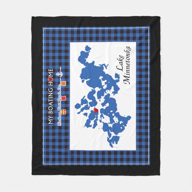 Rockvam Boat Yards Inc. Lake Minnetonka Blanket Fleecedecke (Vorderseite)