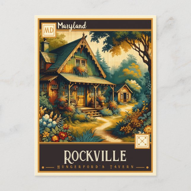 Rockville, Maryland | VINTAG Postkarte (Vorderseite)