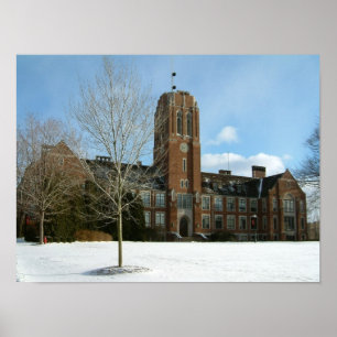 Rockwell im Winter am Grove City College Poster