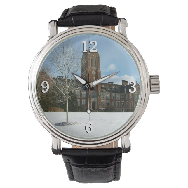 Rockwell im Winter in der Grove City Uni Armbanduhr (Vorderseite)