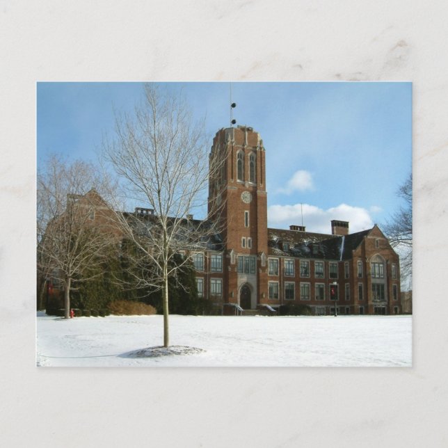 Rockwell im Winter in der Grove City Uni Postkarte (Vorderseite)