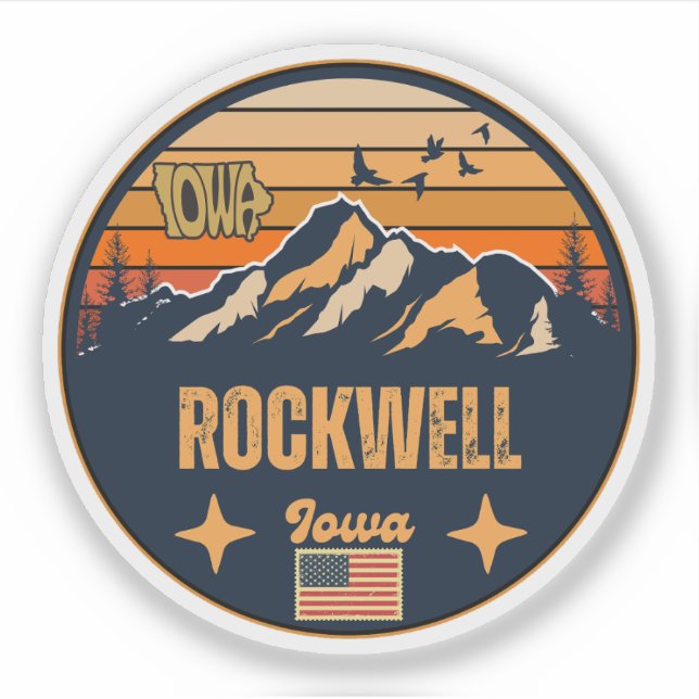 Rockwell, Iowa Aufkleber (Vorderseite)