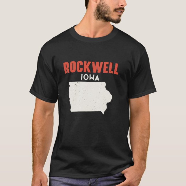 Rockwell Iowa USA Staat America Travel Iowan T-Shirt (Vorderseite)