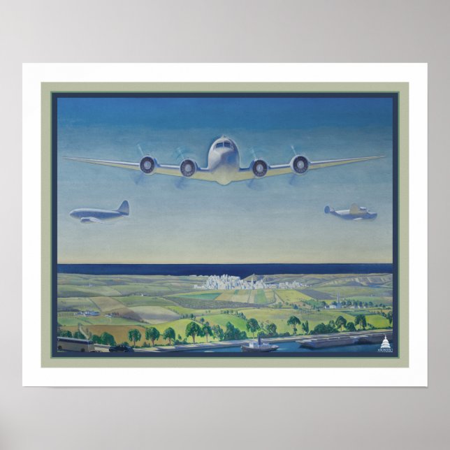 Rockwell Kent 1944 "America at Peace" Poster (Vorne)