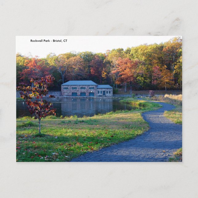 Rockwell Park - Bristol CT Autumn Post Card Postkarte (Vorderseite)