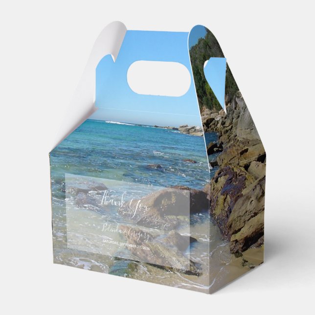 Rocky Beach Wedding Geschenkschachtel (Vorderseite)