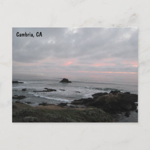 Rocky Cambria, Kalifornien, Küste bei Sunset Postkarte