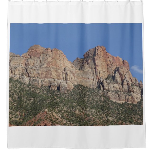 Rocky Cliffs, Zion-Nationalpark Duschvorhang (Vorderseite)