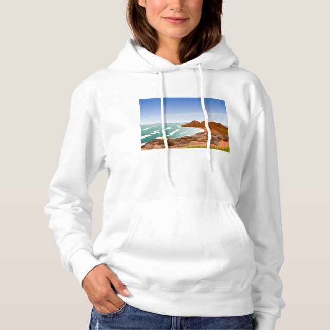 Rocky Coast Womens Hoodie (Vorderseite)