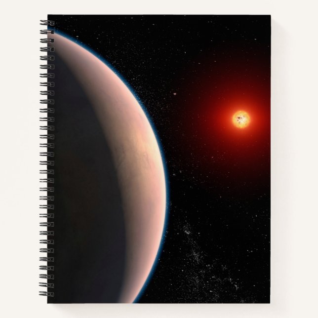 Rocky Exoplanet GJ 486 B Orbit A Red Dwarf Star Notizbuch (Vorderseite)