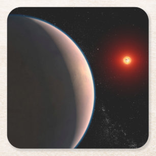 Rocky Exoplanet GJ 486 B Orbit A Red Dwarf Star Rechteckiger Pappuntersetzer