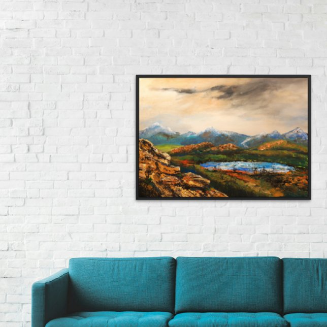 "Rocky Heights" Landscape Painting Fotodruck (Von Creator hochgeladen)